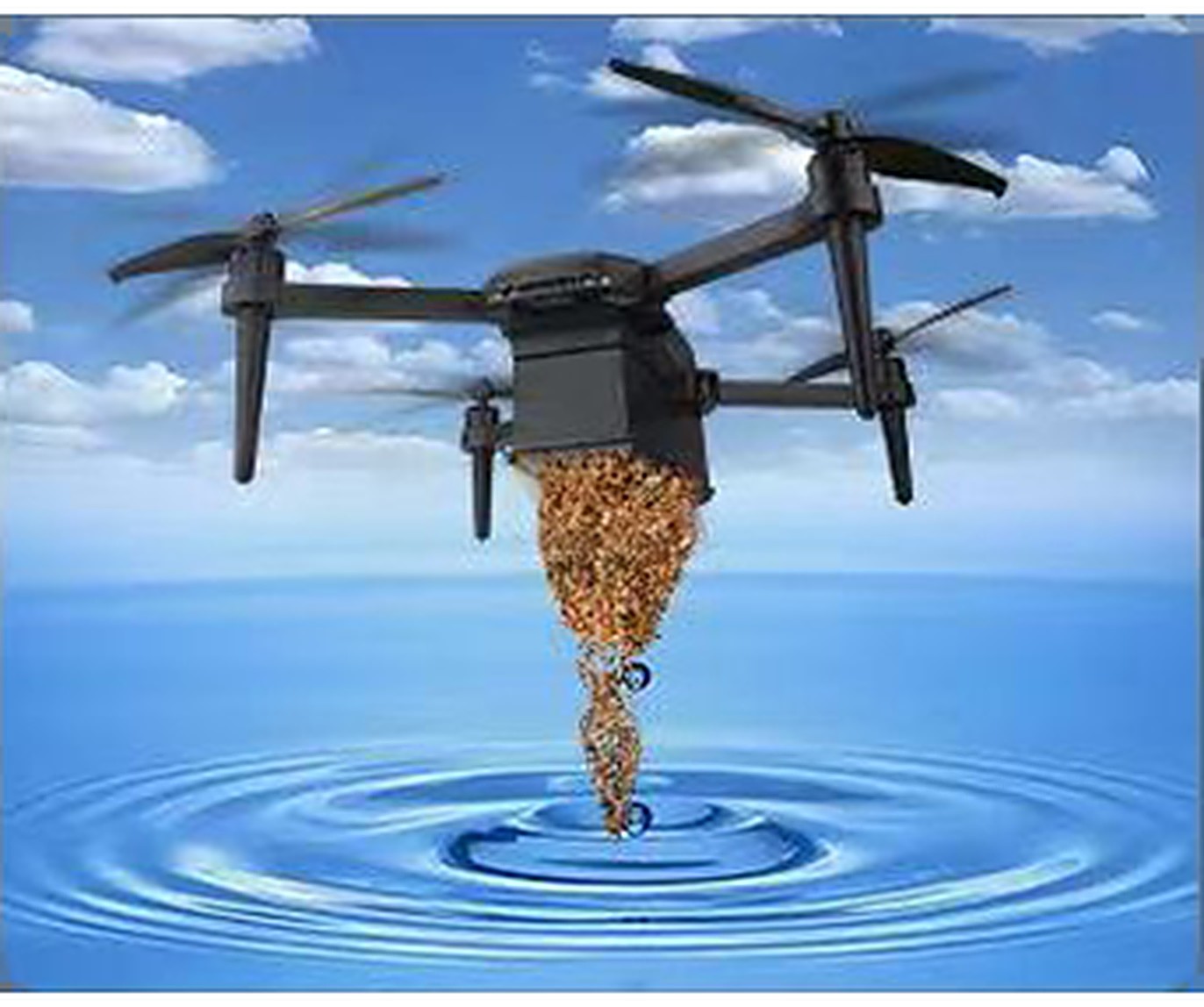 Bait casting from drone